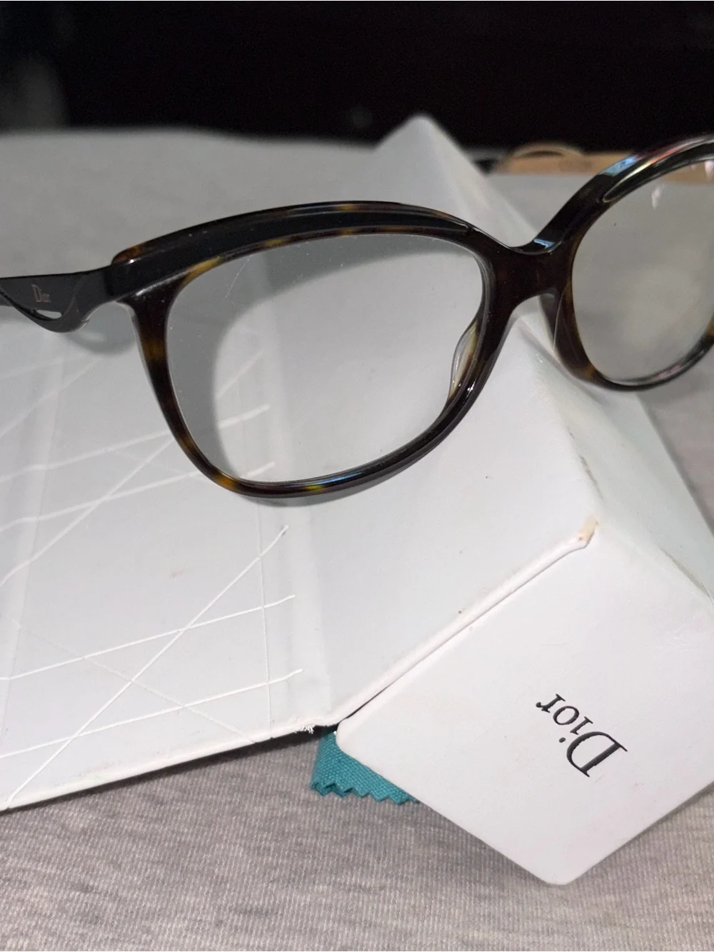 Dior Women's Tortoiseshell Cat-Eye Glasses - Brown & Black